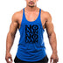 "Y" Back Gym Cotton Tank-Top for Men with printed gym graphics 