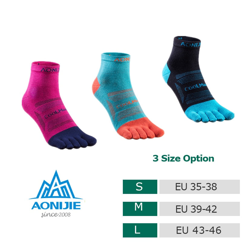 3 Pairs of Toe Socks for Running Lightweight No-show Five toes for Sock Men & Women