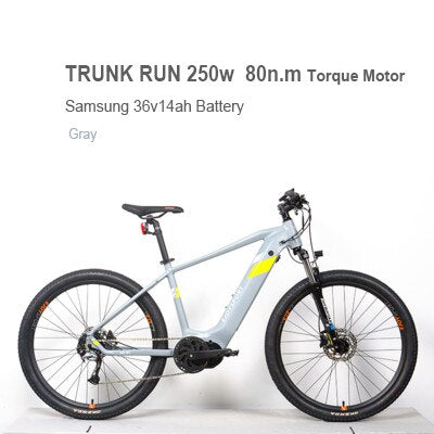 Buy gray 27.5-inch Electric Mountain Bike Li-ion battery emtb 250W mid motor torque sensor electric assist off-road bicycle
