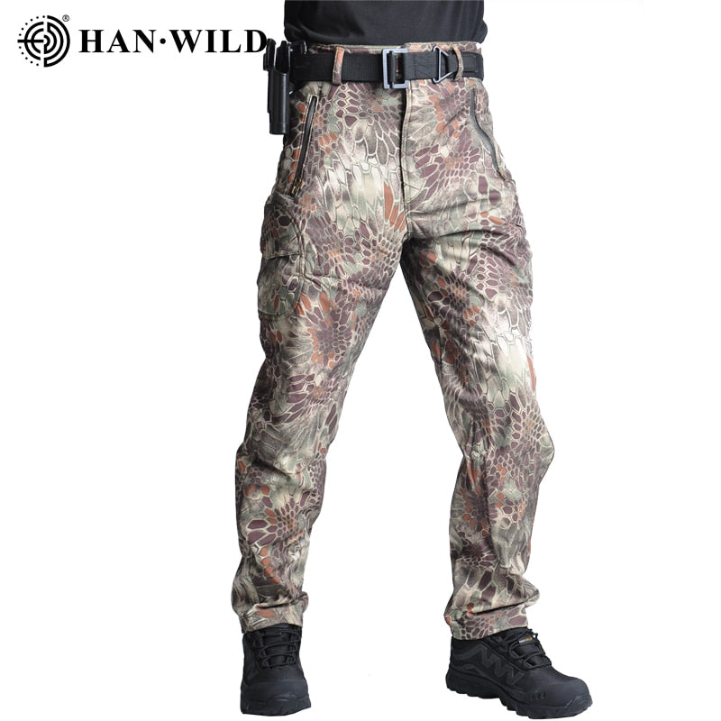 Fleece Tactical Cargo Pants for Men-13