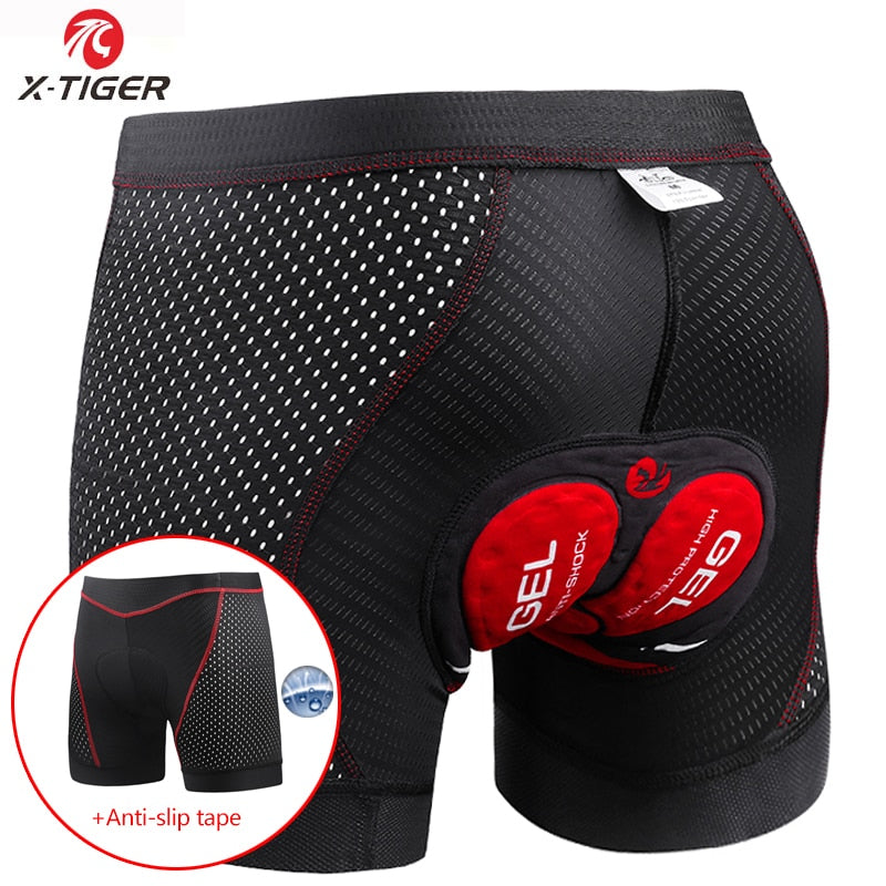 X-Tiger Cycling Shorts with Upgrade 5D Gel Pad Pro Shockproof
