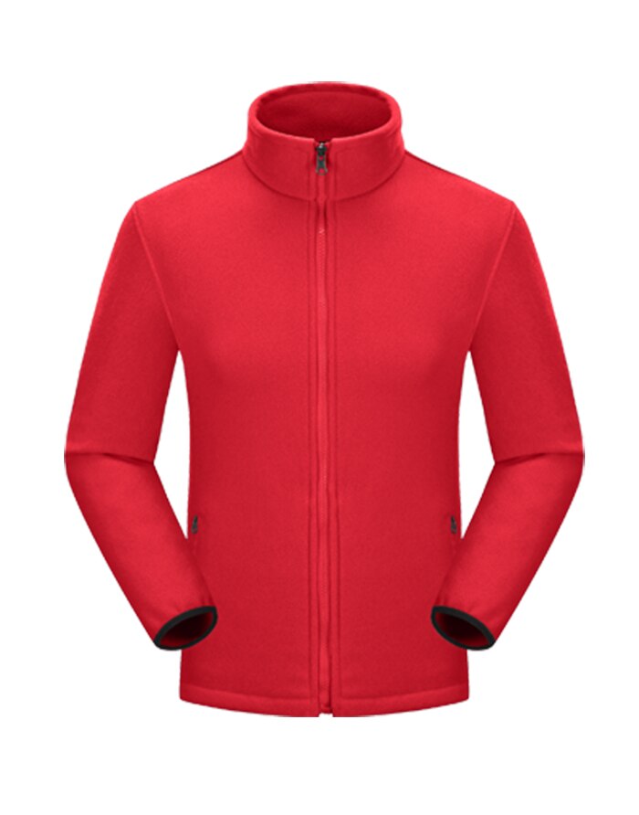 Buy red Women long sleeve Zip up Fleece Sweatshirts for Running