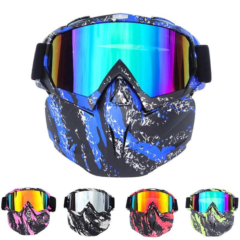 BOLLFO Ski Snowboard Glasses Goggles with Face cover