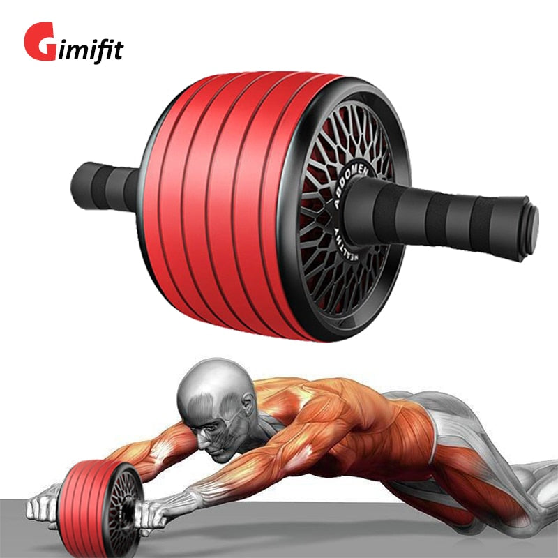 Gimift Abdominals Exercise Wheel Wider AB Roller Noiseless 