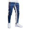 Men's Dual Colour Skinny Fit Running Bottoms With inside leg ankle Zipper