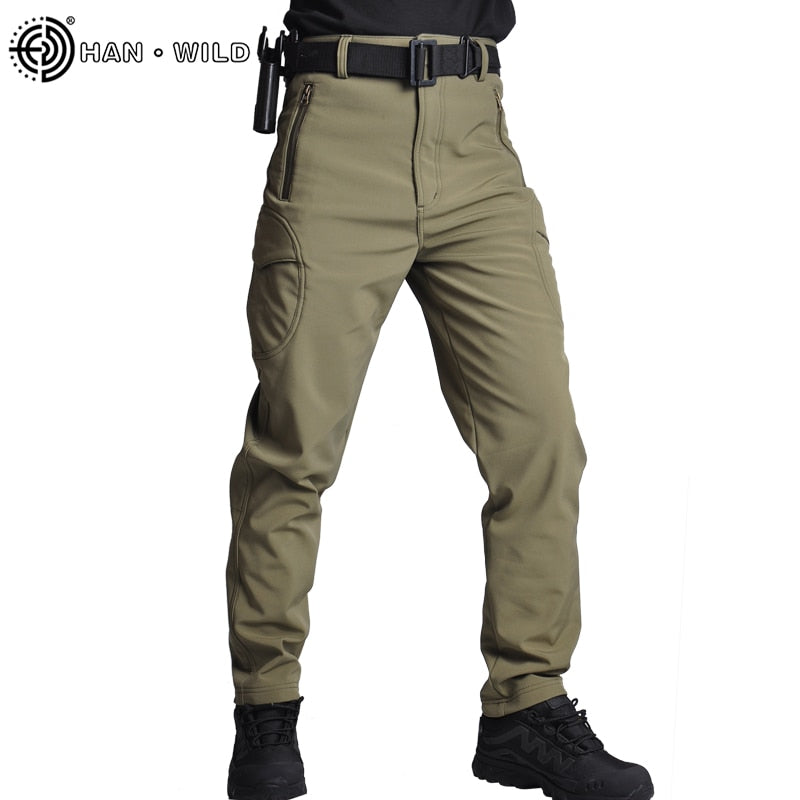 Fleece Tactical Cargo Pants for Men-15