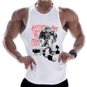 Gym-inspired Printed Bodybuilding and fitness cotton Tank Top for Men