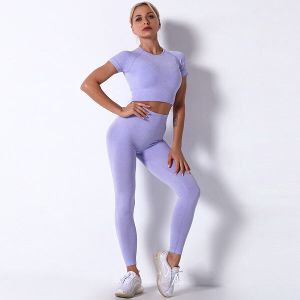 High Waist Seamless 2pc Set of Leggings and top for Running & Yoga for Women, JD Sports, Sports Direct, Decathlon