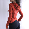 Back Forked Long Sleeve Thumb Hole Sport Hoody for women 
