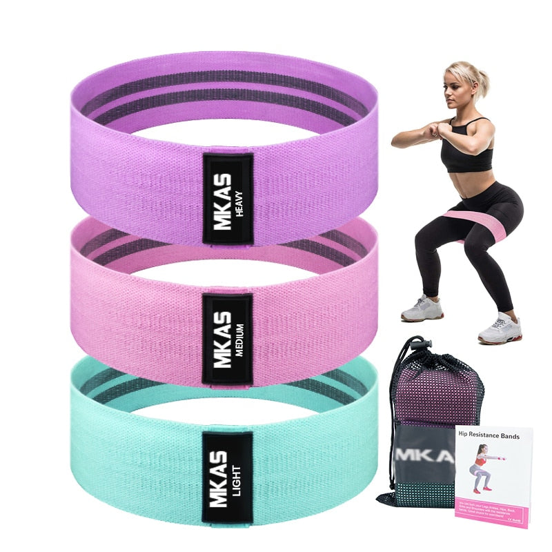 Hip Fitness Resistance Exercise Bands 