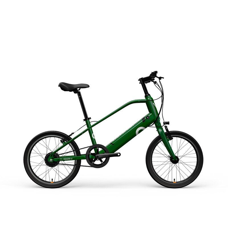 Buy green 20inch electric power bike ultra light lithium battery ebike City Smart Bike Mini Electric Powered Bike Riding 20-inch BMX List