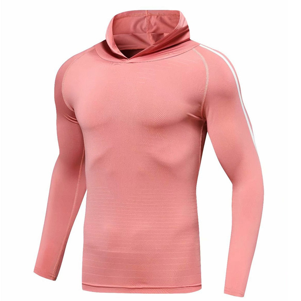 Acheter pink 2 pc Compression Quick Drying Spandex Sport &amp; Running Suits for Men