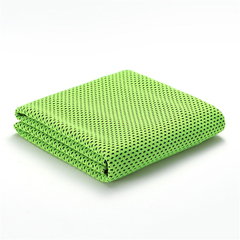Buy green Quick-cooling Sports Towel Microfiber Quick-drying Ice Towel