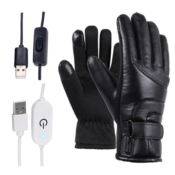 Cycling Skiing Winter Warm Heating Gloves USB Powered