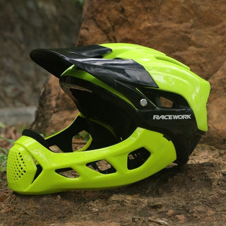 Buy green-black RACEWORK Cycling Specialized Integral Full Face Helmet