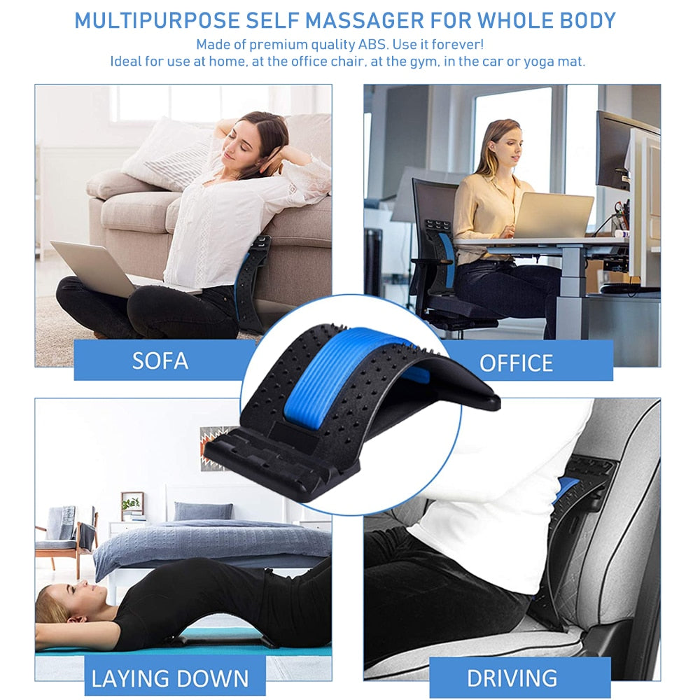 Back Massager & Stretcher with three extra spine support strips