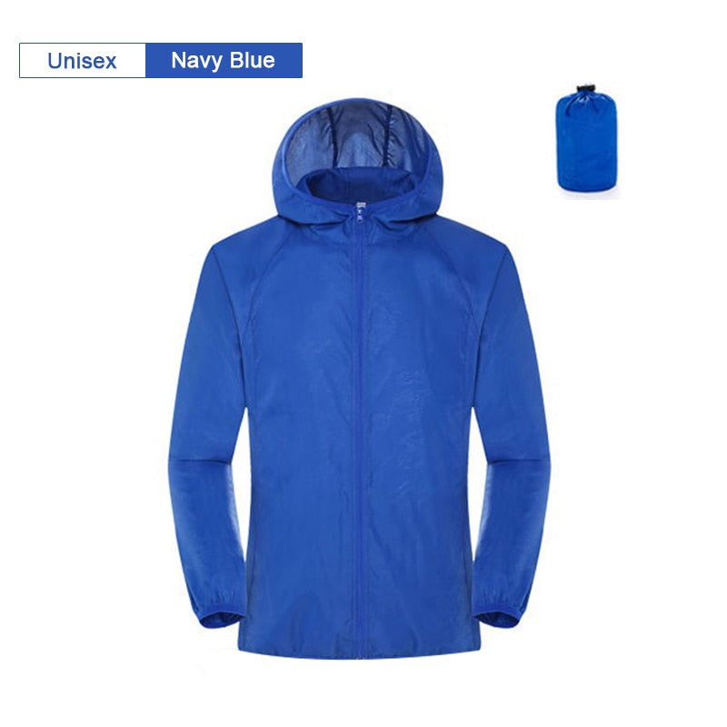 Comprar unisex-navy-blue Camping, Hiking or jogging Waterproof Jacket for Men &amp; Women With Pocket