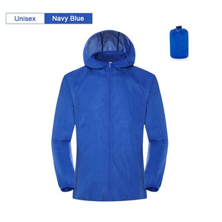 Buy unisex-navy-blue Camping, Hiking or jogging Waterproof Jacket for Men &amp; Women With Pocket