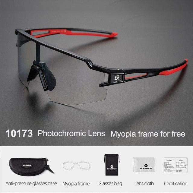 ROCKBROS Photochromic Cycling Eyewear Lightweight Bike Sunglasses