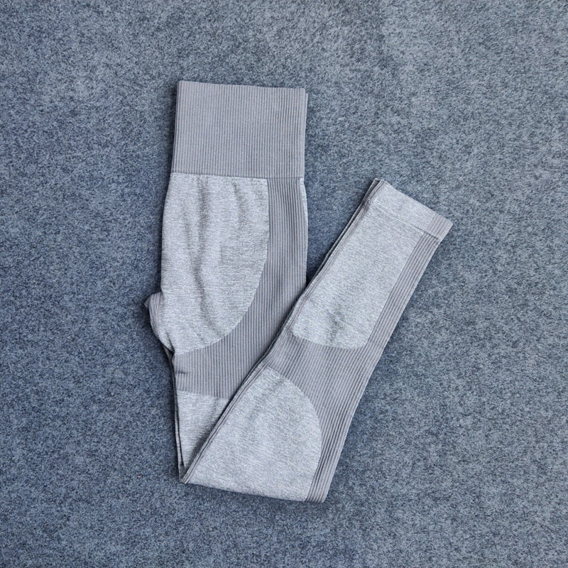 Acheter gray-pants 2pc Bra and High Waist Seamless Leggings Sport Yoga Set