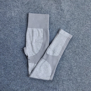 Buy gray-pants 2pc Bra and High Waist Seamless Leggings Sport Yoga Set