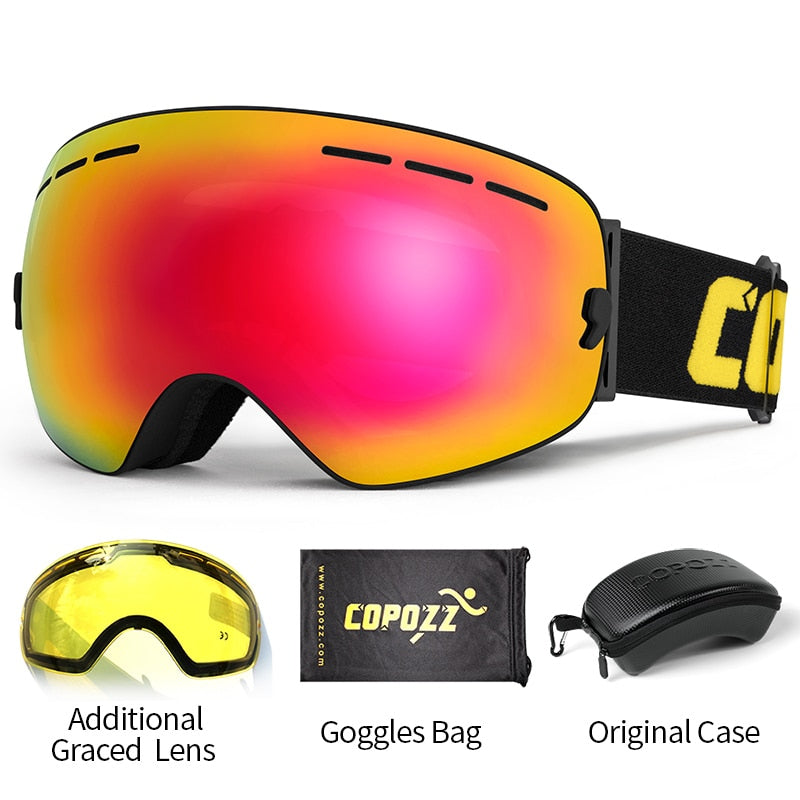 COPOZZ Professional Ski Goggles with Double Layers Anti-fog UV400-16
