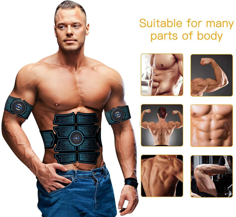 EMS Abdominal Muscle Stimulator Trainer USB Connect Abs Equipment