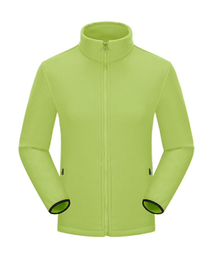 Compra light-green Women long sleeve Zip up Fleece Sweatshirts for Running