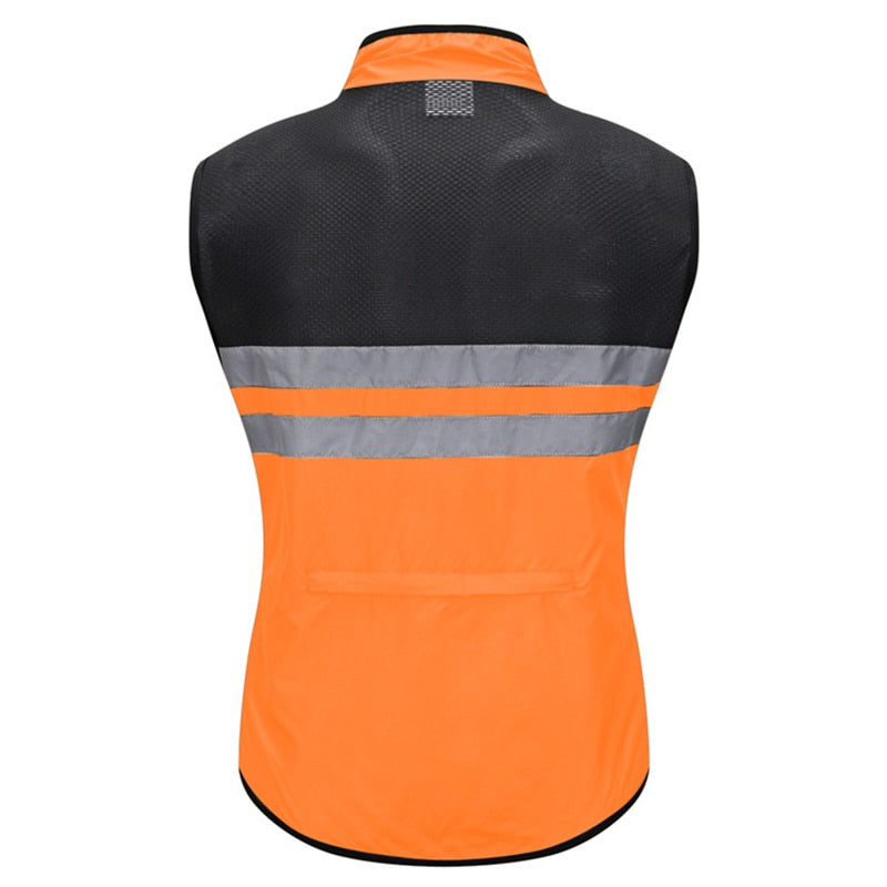 WOSAWE Reflective Cycling Vest Windproof Breathable for Men & Women