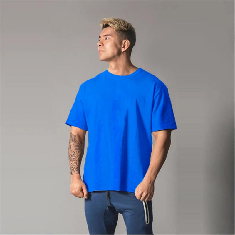 Oversized T shirt Solid Color Loos fit gym wear