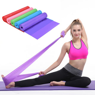 150cm Yoga Pilates Stretch Resistance Band Fitness rubber Band 
