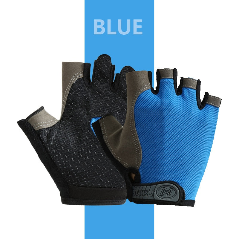Fitness and Cycling Breathable Anti-Slip Women & Men Half Finger Gloves