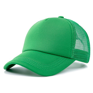 Buy green Plain and Mesh  Adjustable Snapback Baseball Cap