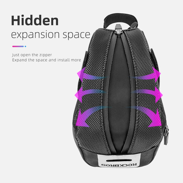 ROCKBROS Bicycle Saddle Bag 3D Shell Rainproof Reflective Rear Tail Seatpost Bag