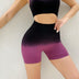 High-waisted Gradient Colour Seamless Hip Lift Shorts for Women