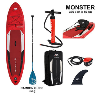 Buy set-h AQUA MARINA 12ft Stand Up inflatable paddle board MONSTER P 84 x 15cm