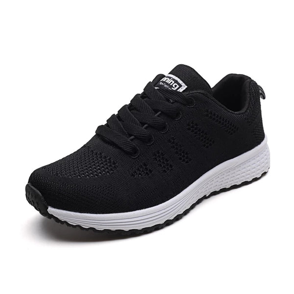  Breathable Walking Mesh Flat Shoes Sneakers for Women 