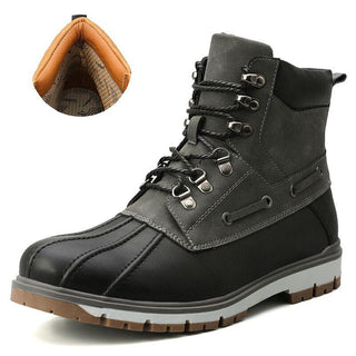 Buy black Winter Men&#39;s Lace-UP Ankle Boots with Thick Warm Plush