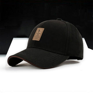 Buy black-cap-2 Summer Women Men Structured Baseball Cap Solid Cotton Adjustable Snapback Sunhat Outdoor Sports Hip Hop Baseball Hat Casquette