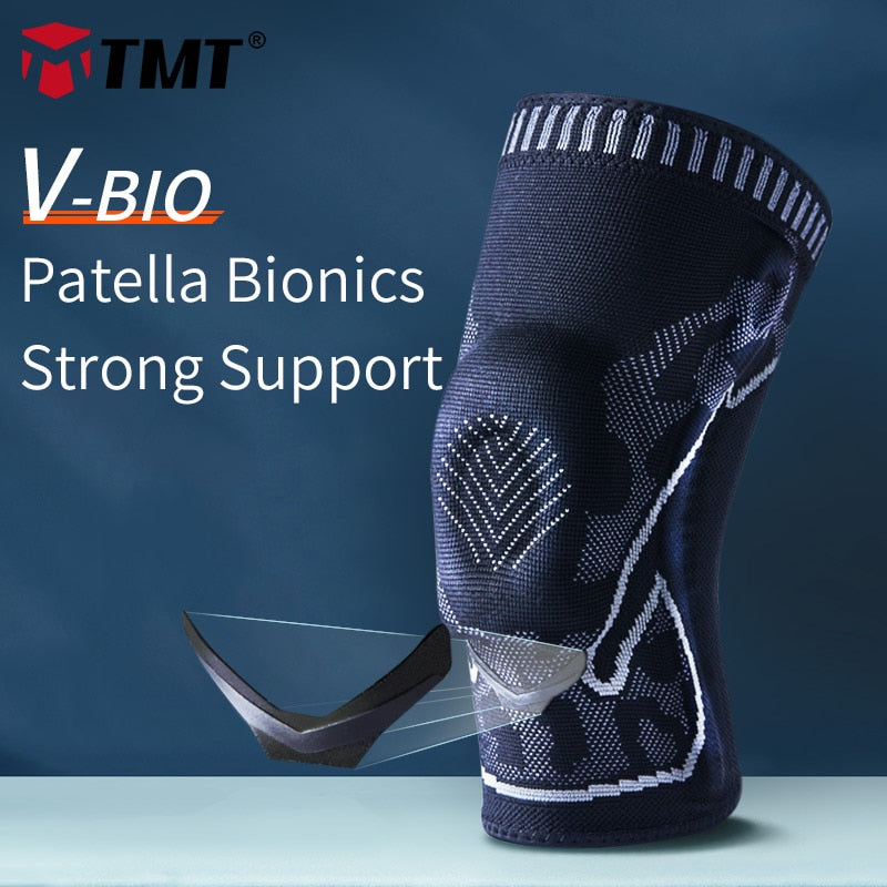 TMT 3D Knee Knee sleeve with patella pad and lateral metal springs