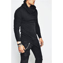 Plus Size 5XL Long Unbalanced Hem Fashionable top for men