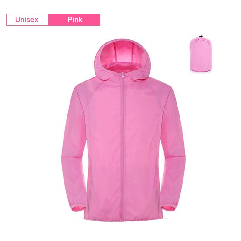 Acheter unisex-pink Camping, Hiking or jogging Waterproof Jacket for Men &amp; Women With Pocket