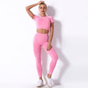 High Waist Seamless 2pc Set of Leggings and top for Running & Yoga for Women, JD Sports, Sports Direct, DecathlonHigh Waist Seamless 2pc Set of Leggings and top for Running & Yoga for Women