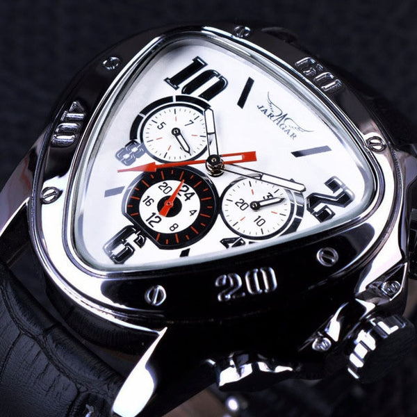 Jaragar Sport Watches Racing Design Geometric Triangle Watch for men