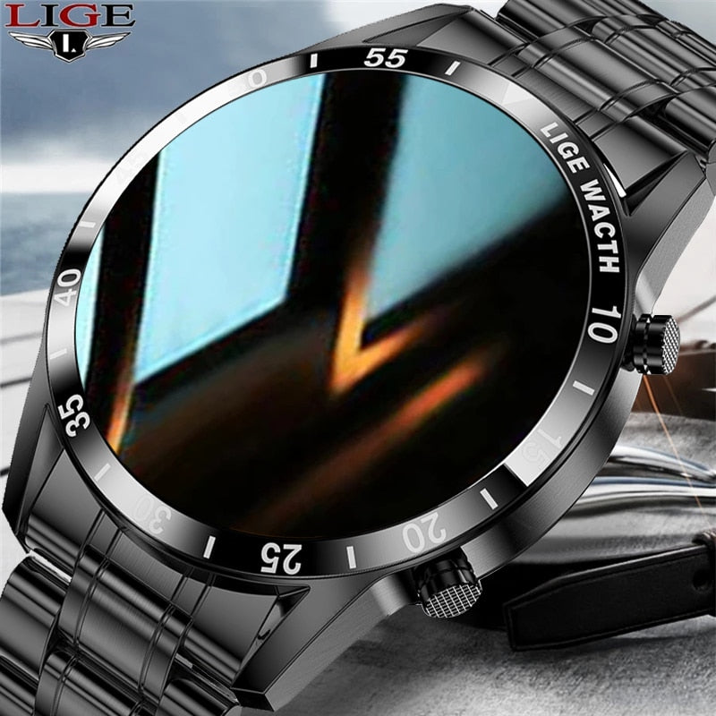 LIGE Stainless Steel Electronic LED Digital Sport Watch for Men