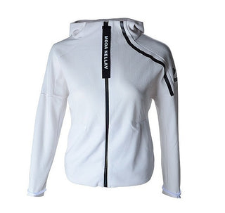 Hooded Zipper Long Sleeve Thumb Hole Fitness Hoodie for womenThis fitted, polyester-cotton blend hoodie features a unique double wrist sleeve and thumb hole, providing superior comfort and allowing you to explore your range of0formyworkout.com