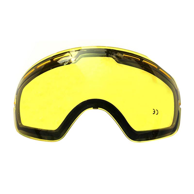 Double Brightening Ski Lens For Ski Goggles Night For Weak Light T i nt Weather Cloudy Ski Mask Replacement Lens