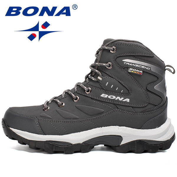 BONA Men's Hiking Leather Ankle boots for Outdoor Activities