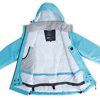 Hooded Ski and cold weather sports Jacket for Women in Blue