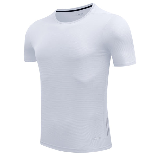 Quick Dry Short Sleeve Polyester Slim fit Running T-Shirts for MenThis high-tech Quick Dry t-shirt is perfect for active lifestyles. Constructed of breathable, lightweight polyester and a slim fit, it is designed to offer superior 0formyworkout.com